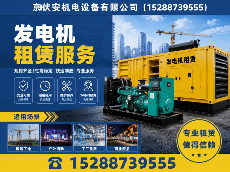定州应急发电机出租展示图